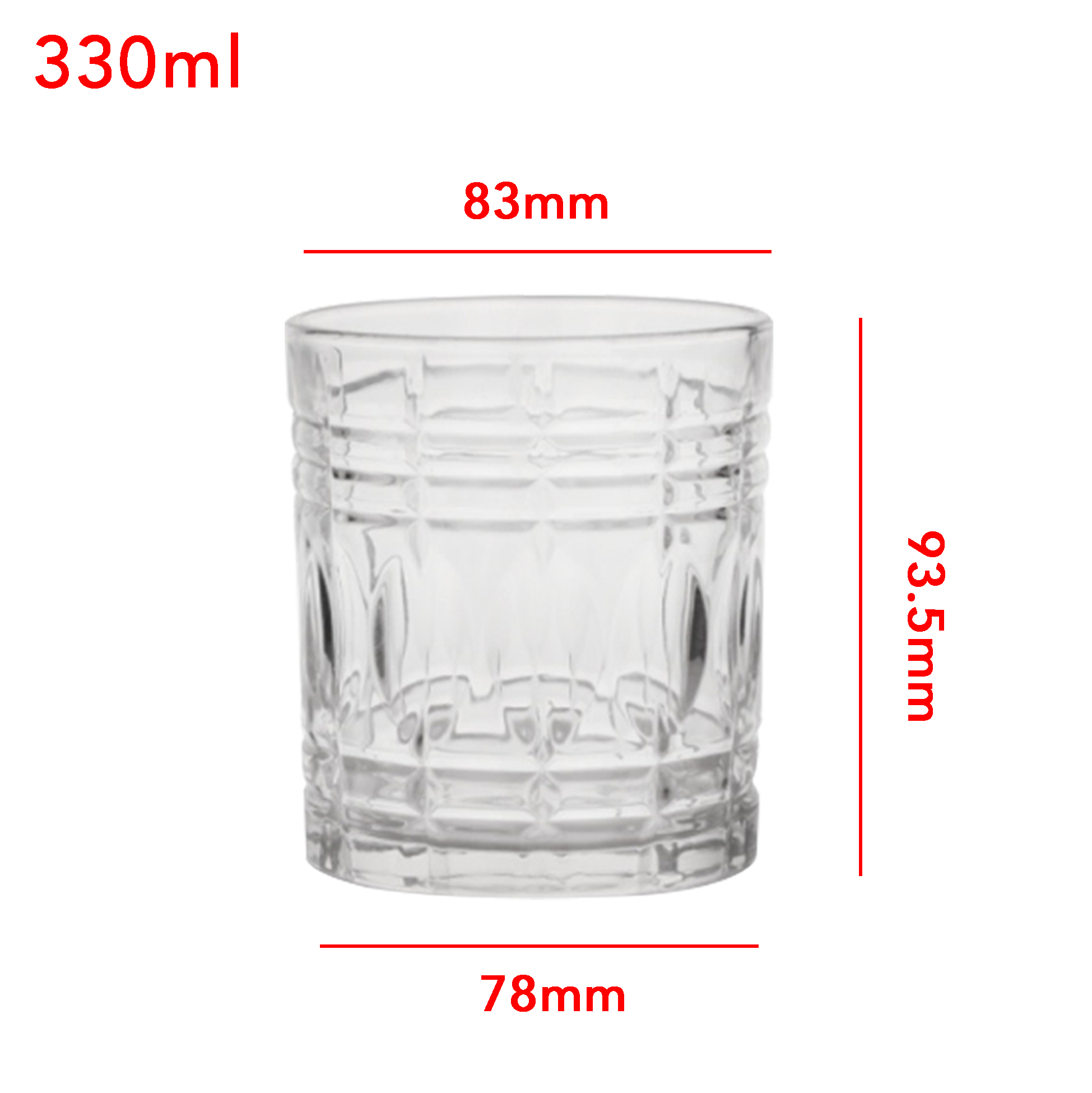 6-Piece Ribbed Whiskey Glass Set