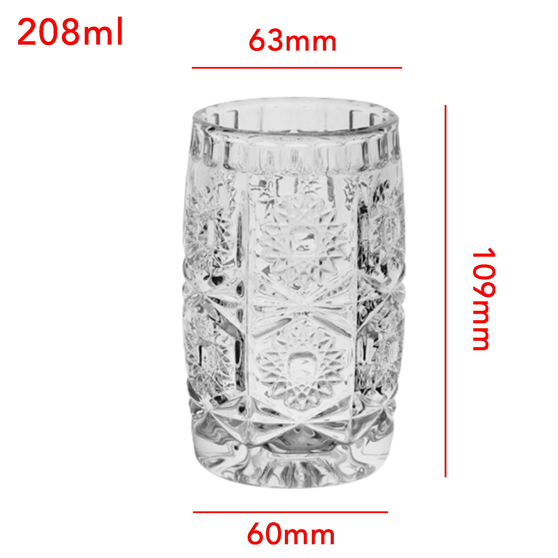 6-Piece Cut-Glass Tumbler Set