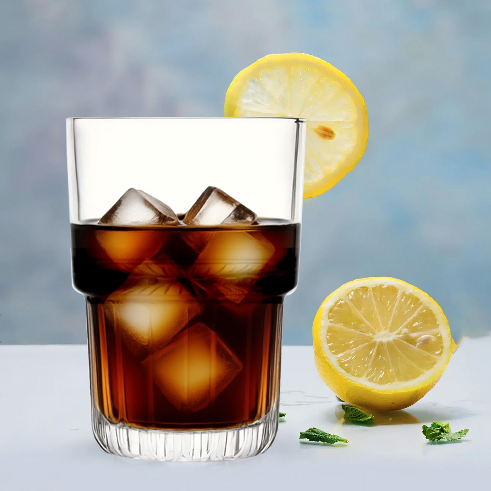 6-Piece Stackable Ribbed Tumbler Set