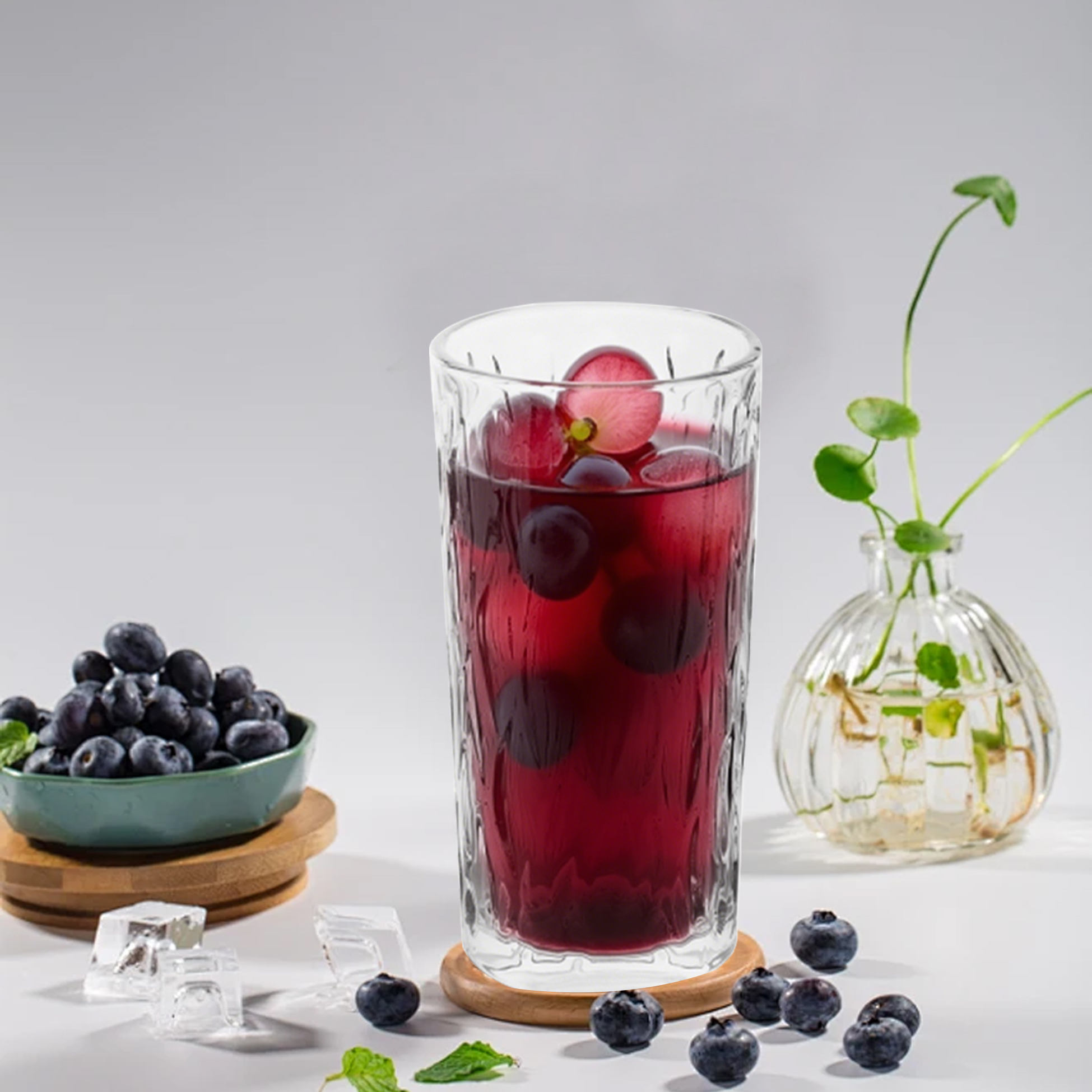 6-Piece Textured Highball Glass Set