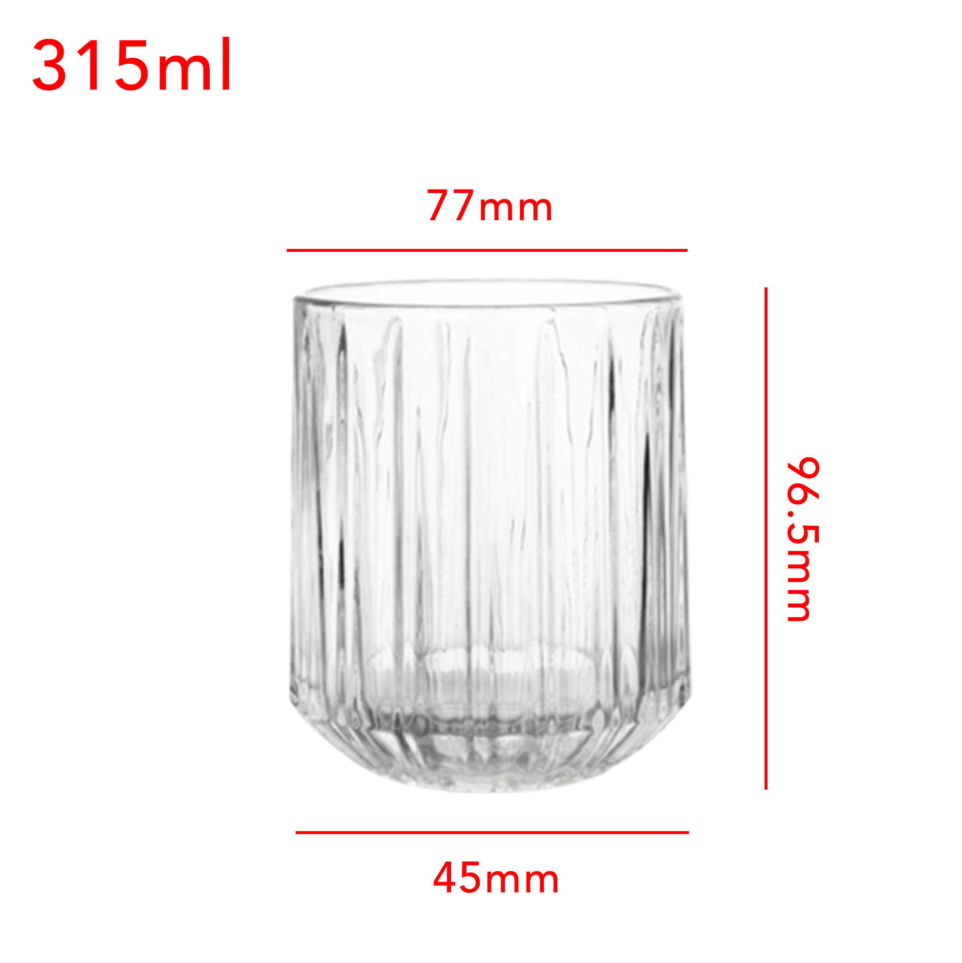 6-Piece Ribbed Whiskey Glass Set