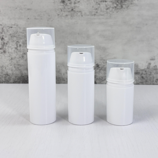 White Airless Lotion Pump Bottles