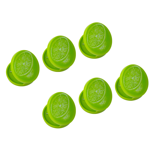 Lime-Slice Plastic Clip Set of 6