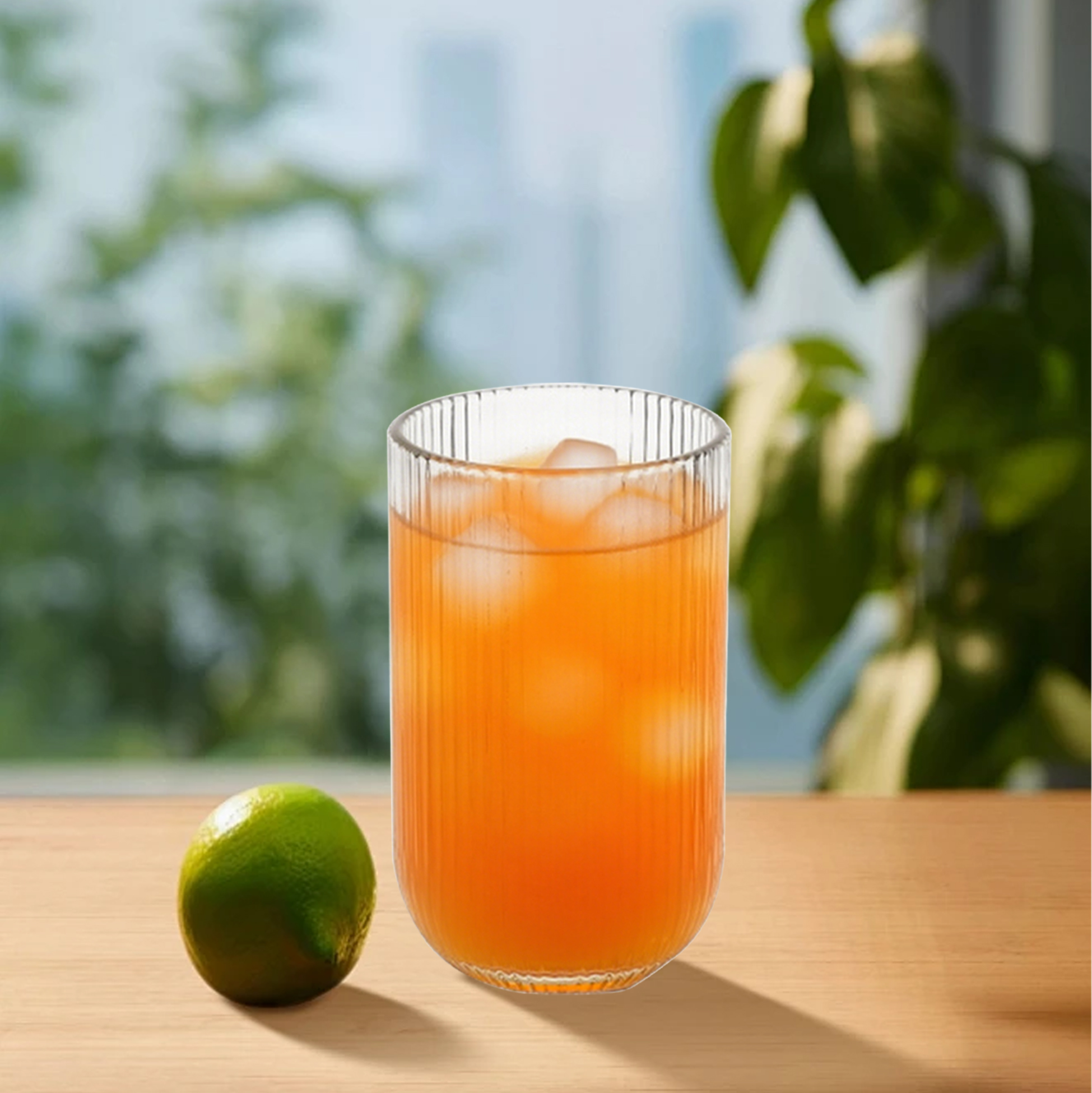 6-Piece Ribbed Tumbler Glass Set
