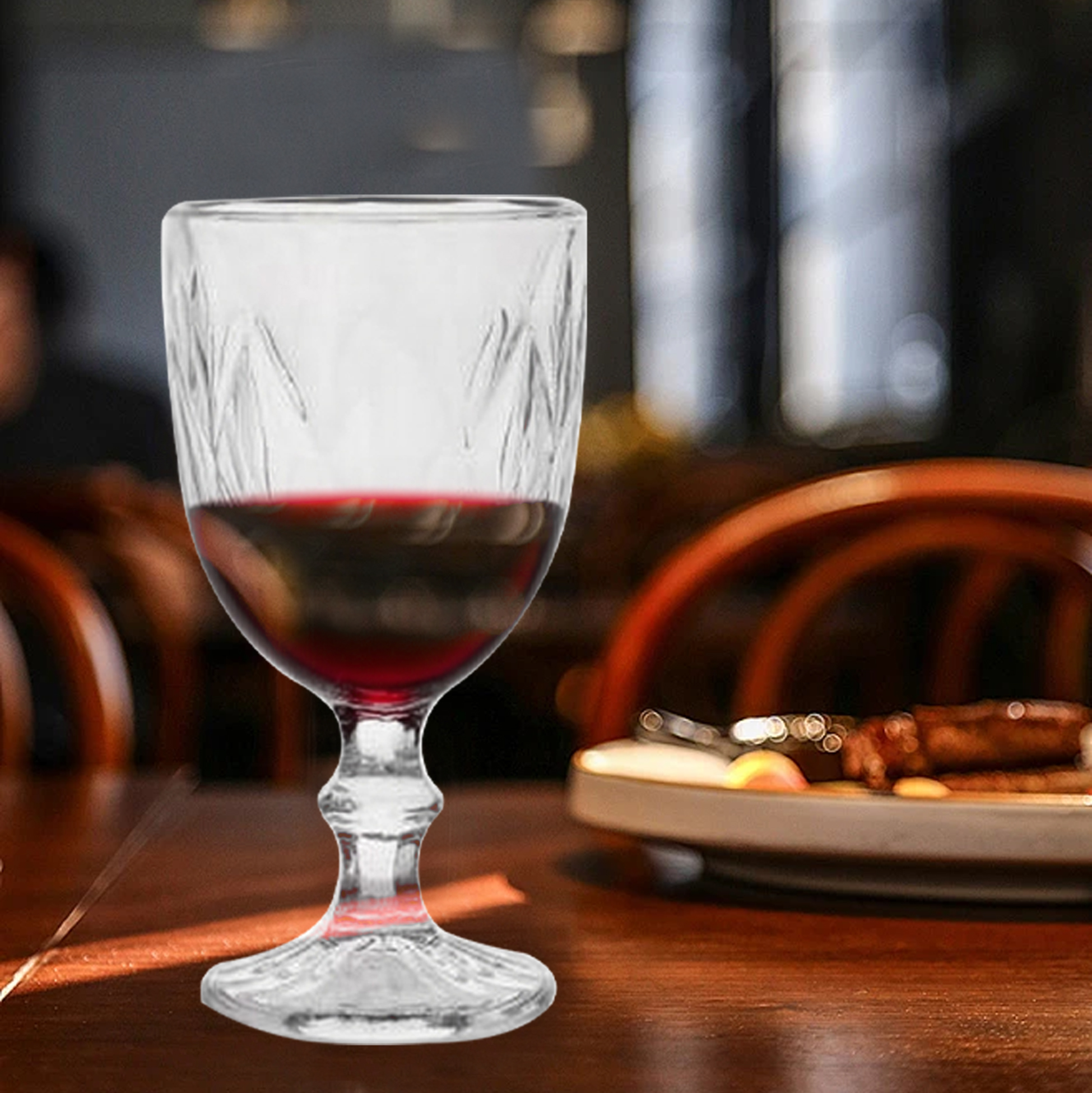 6-Piece Vintage-Cut Wine Glass Set