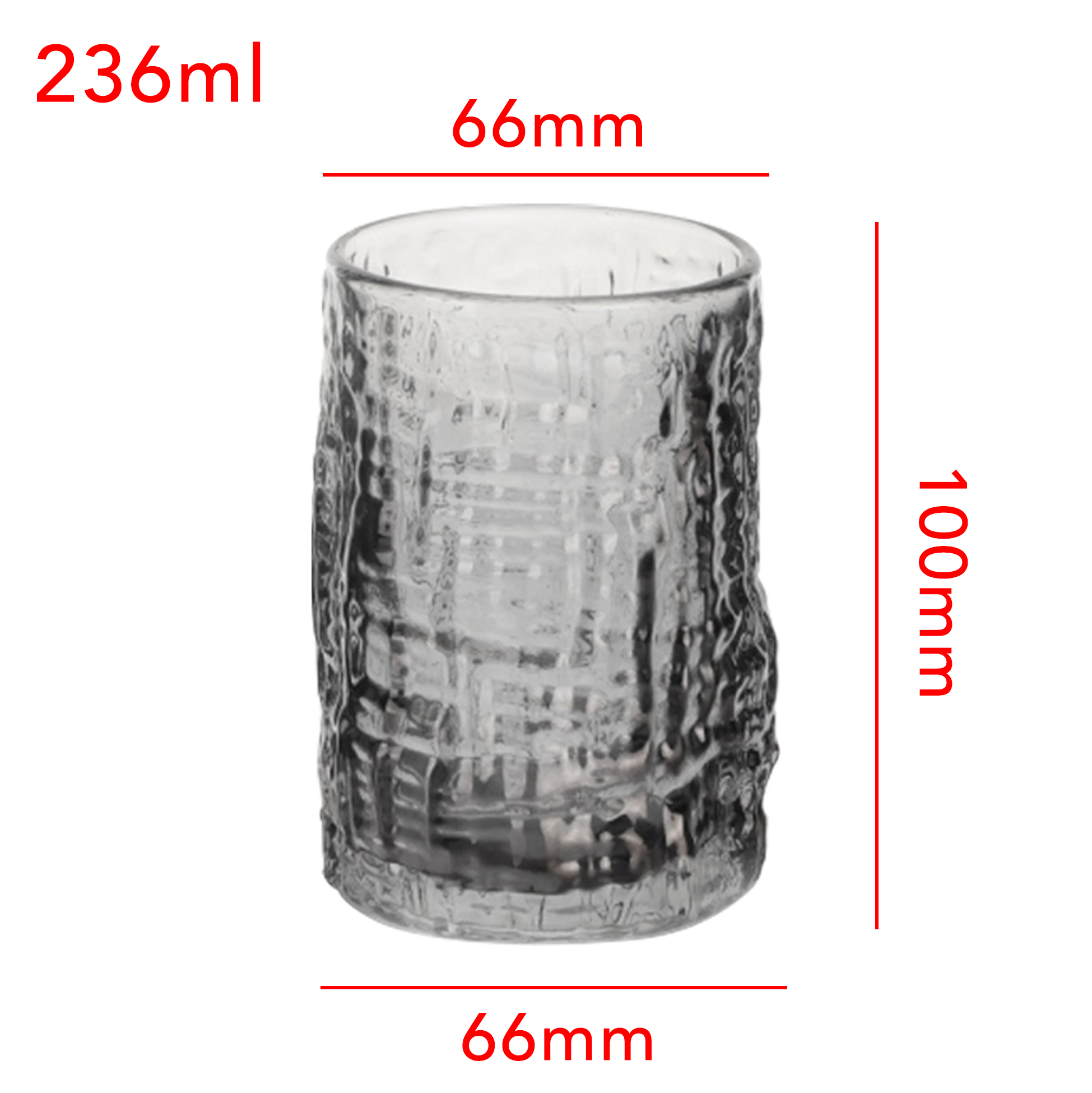 6-Piece Textured Maze-Pattern Glass Set