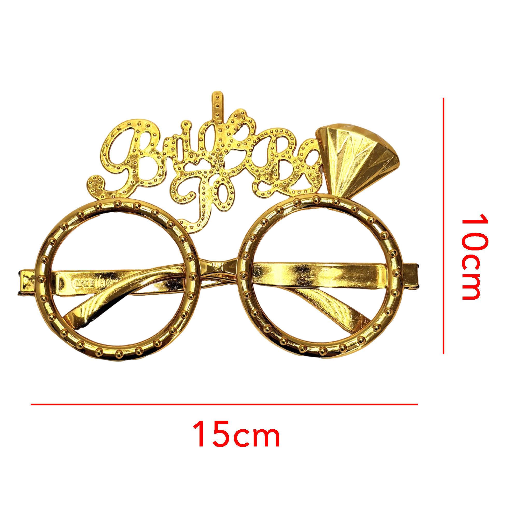 BrideBabe Gold Party Glasses