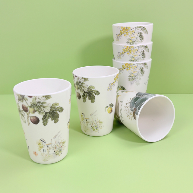 Melamine Cup with Botanical Print