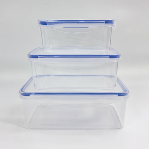 Rectangular Plastic Food Container Set of 3