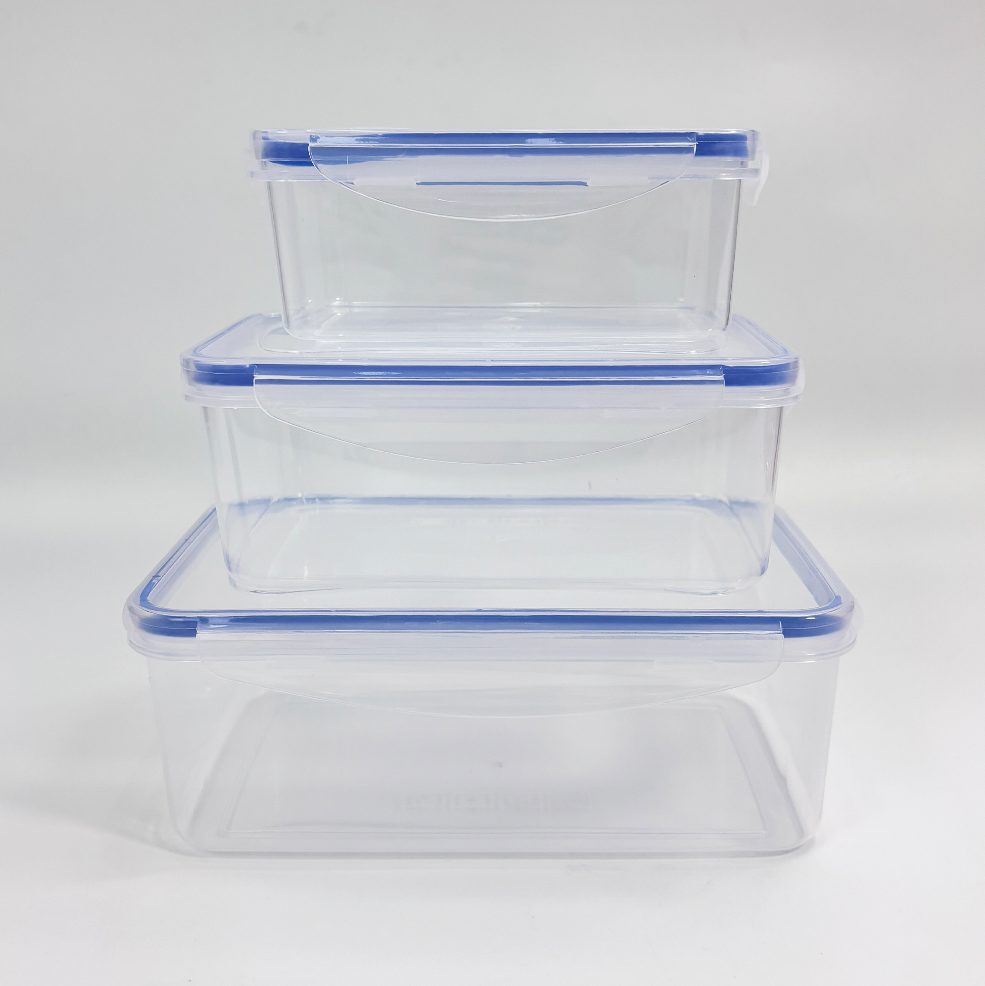 Rectangular Plastic Food Container Set of 3