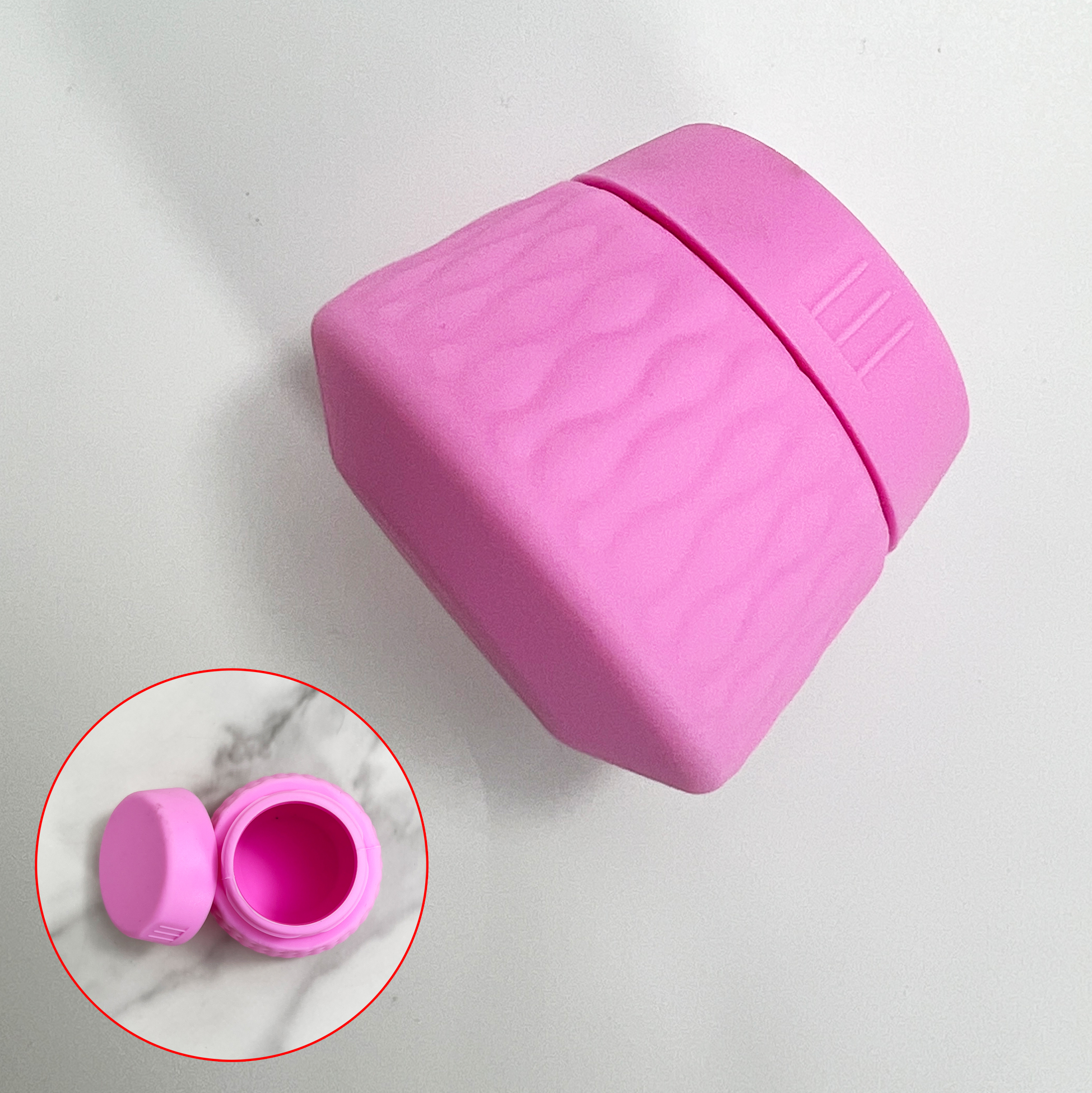 Mini Pink Silicone Cream Jar