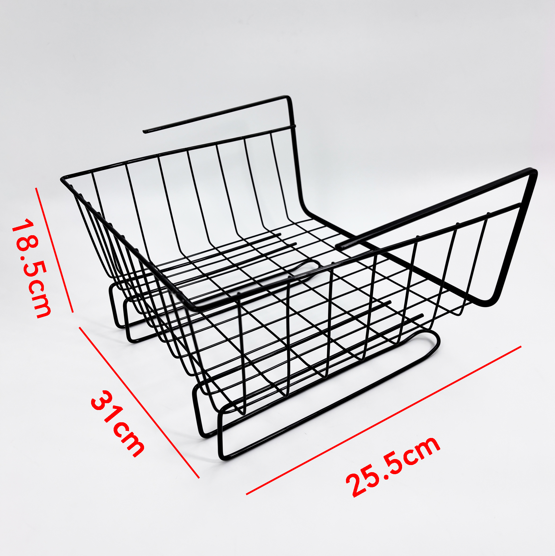 Black Metal Wire Storage Basket