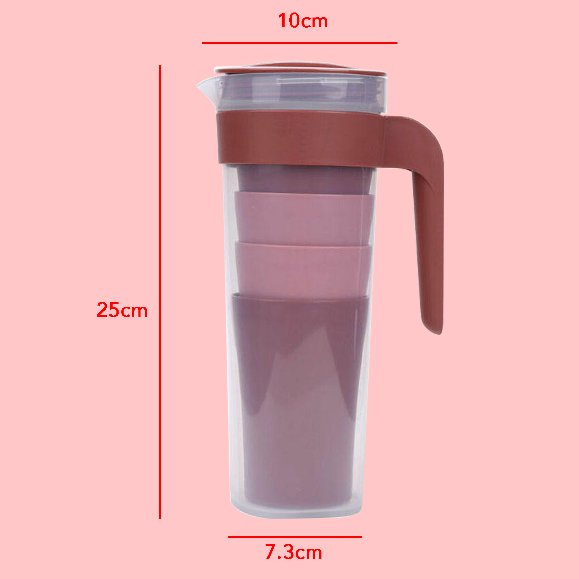 Picnic Water Jug with 4 Cups