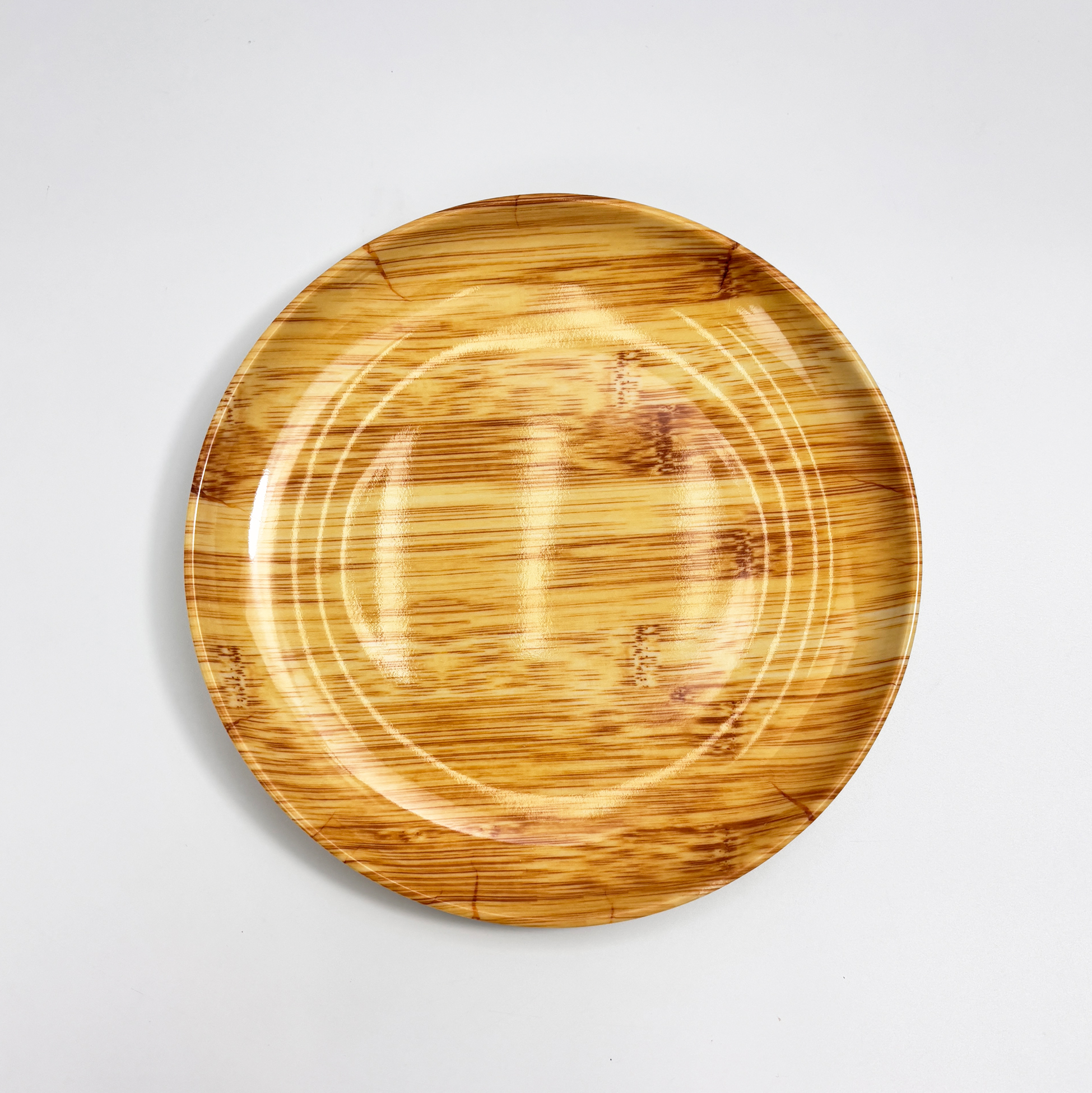 Wood-grain Melamine Serving Plate