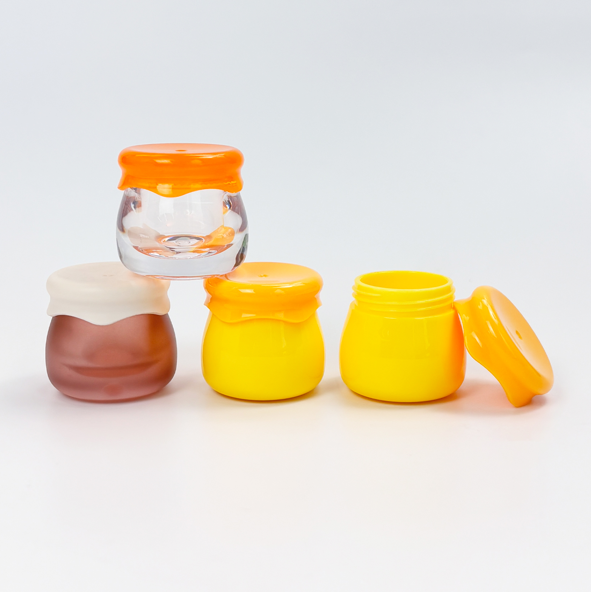 Honey Jar-shaped Mini Cream Jar Novelty Honey Pot Cosmetic Container
