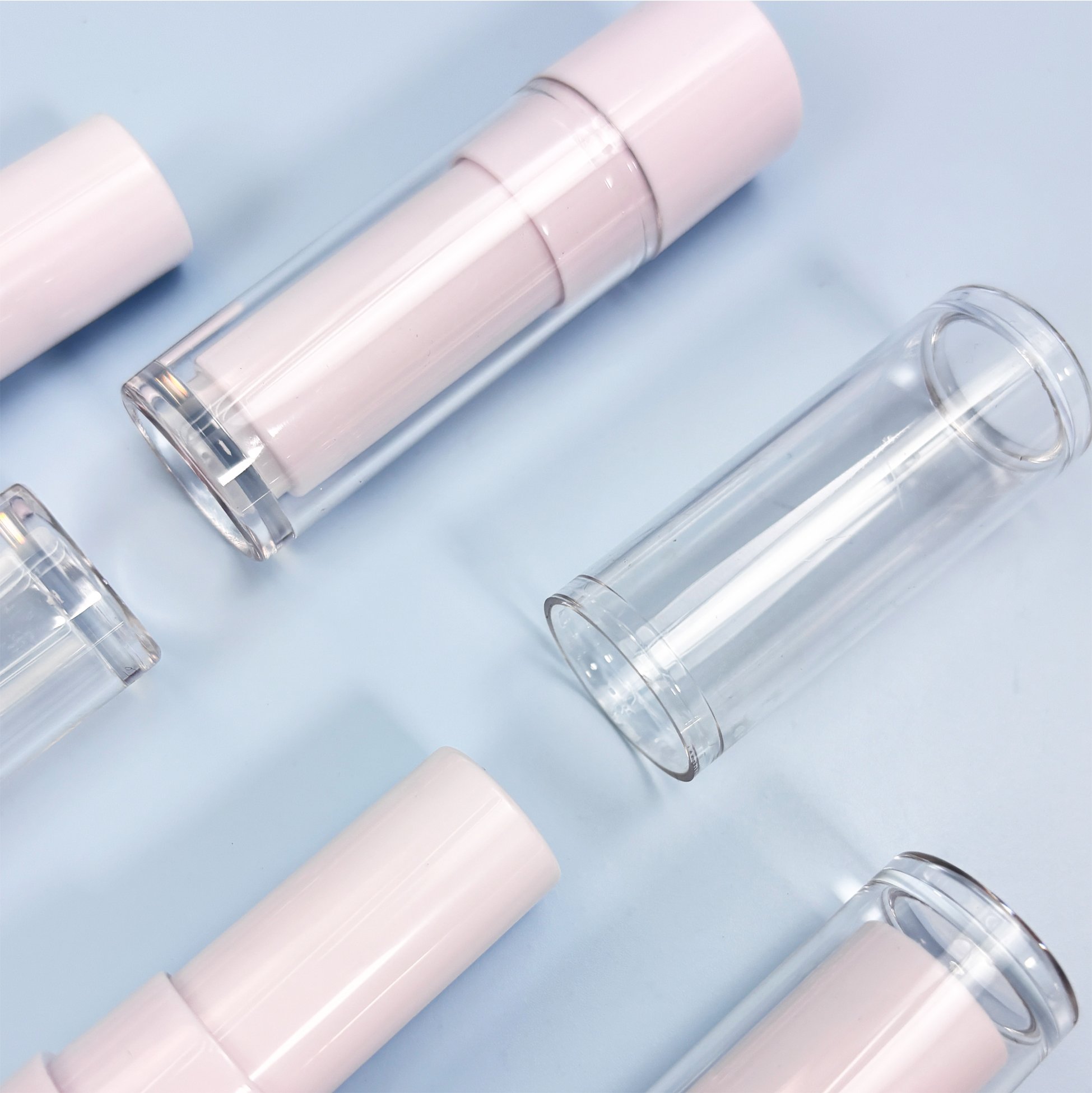 Transparent-sleeve Lipstick Stick Holder Refillable Clear Lipstick Tube