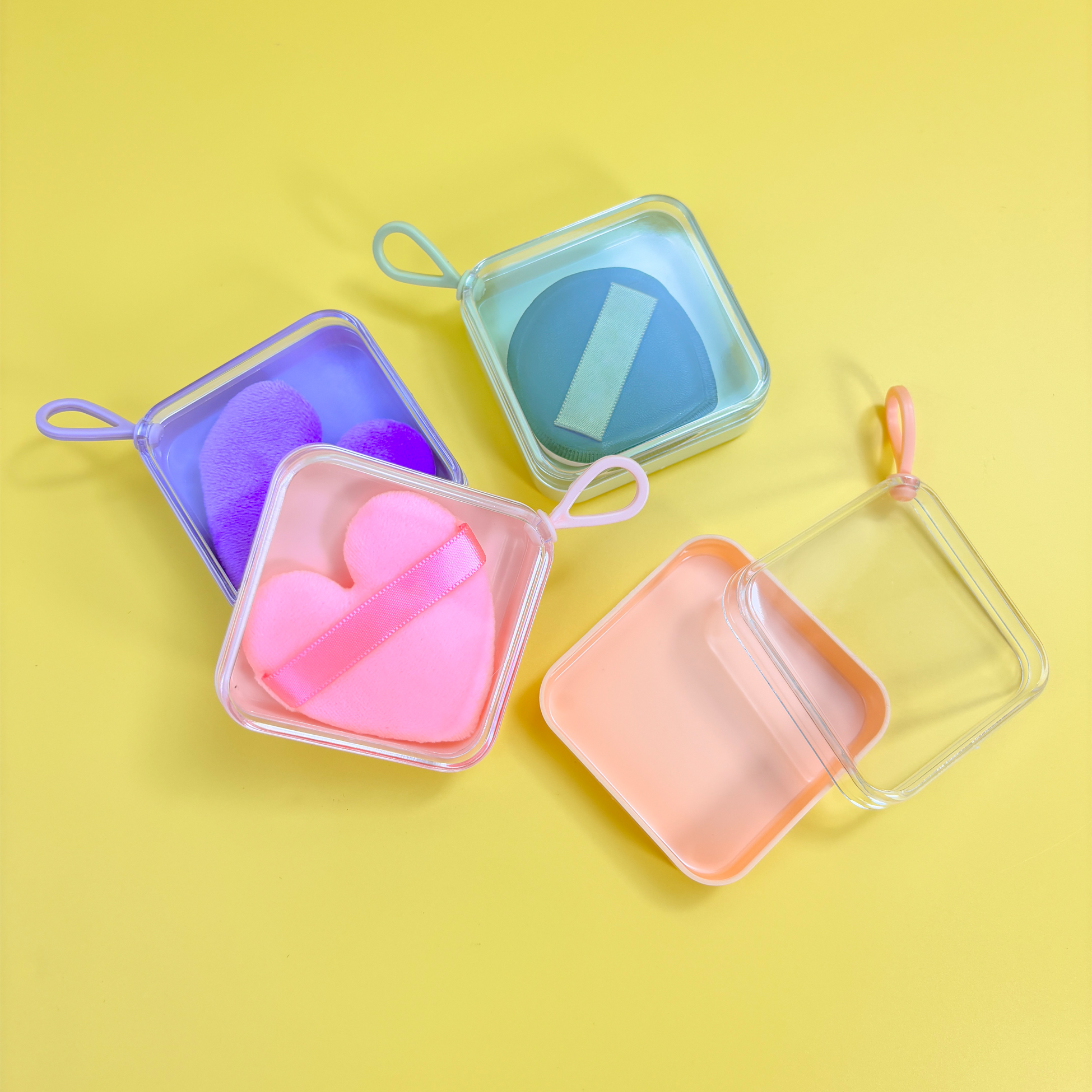 Clear Makeup Puff Storage Case