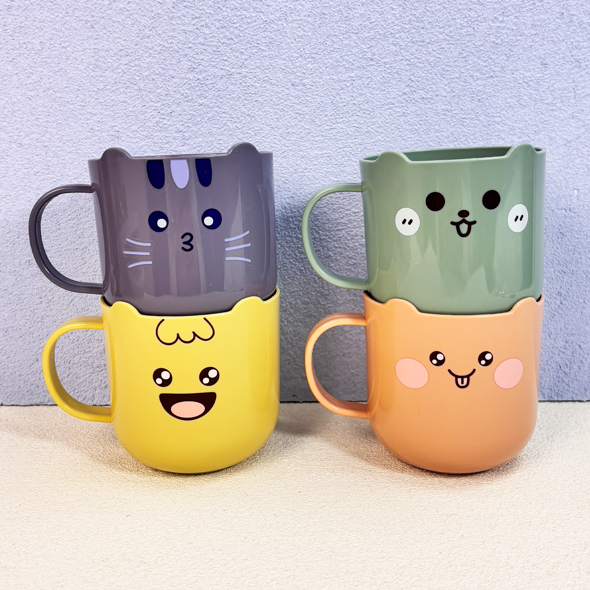 Cartoon Character Mouthwash Cup Set