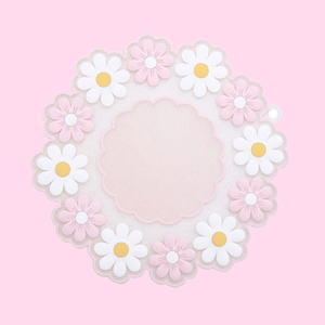 Set of 3 Cute Coasters for Drinks Non-Slip PVC Silicone Coasters for Tabletop Protection