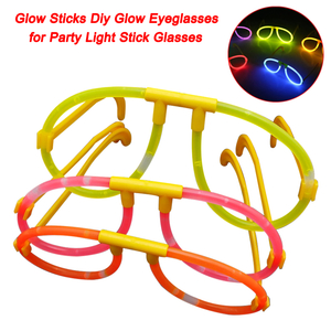 Luminous Bendable Glasses Glow Sticks DIY Bendable Glow Eyeglasses for Party Light Stick Glasses