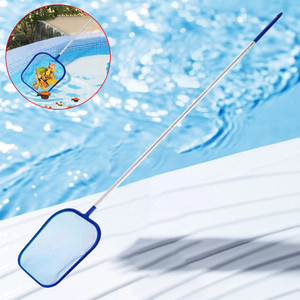 Leaf Rake Net With Adjustable Telescopic Pole for Cleaning Surface of Pond Spa Swimming Pool Cleaner Supplies and Accessories