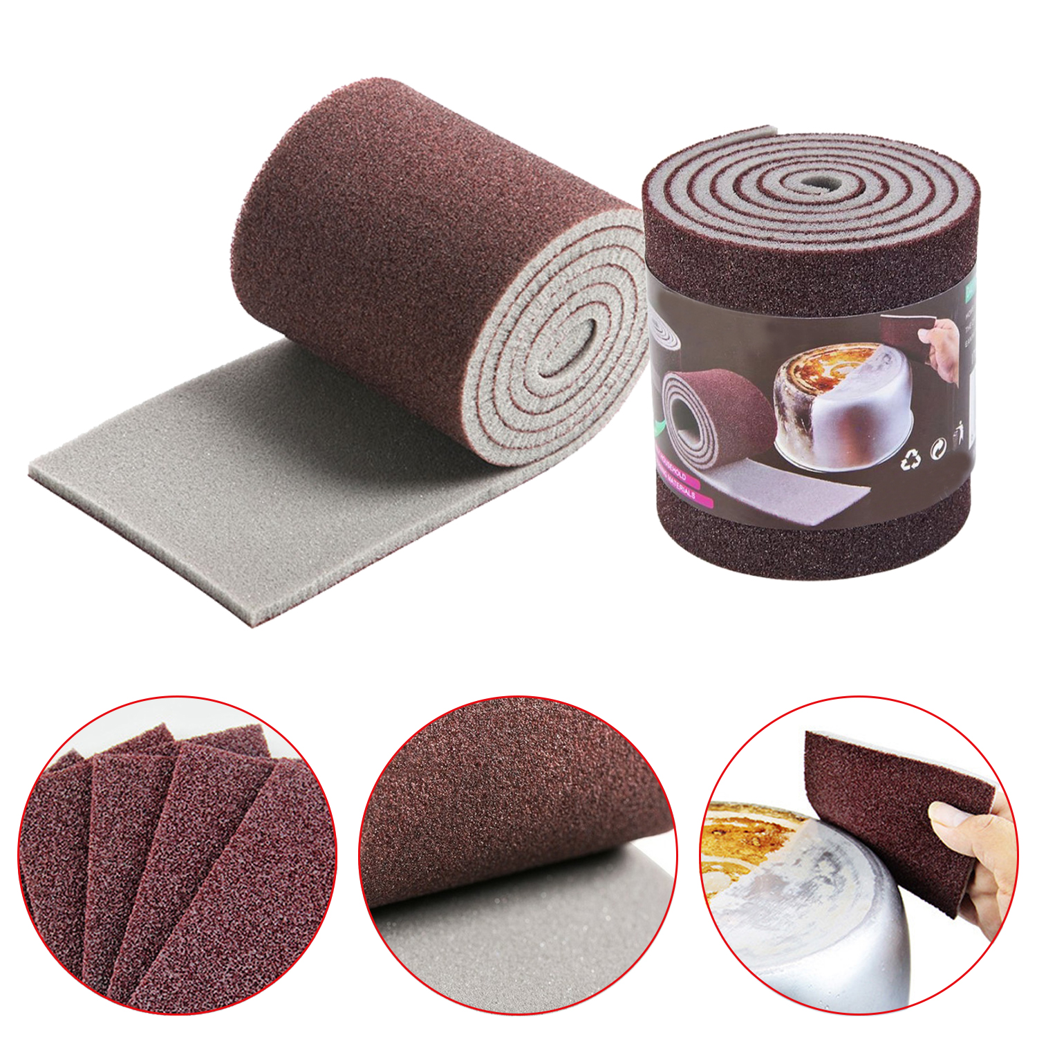 Cleaning Sponge Kitchen Sponge Eraser for Pan Pot Dish Sponges Kitchen Utensils Emery Sponge Cleaning Sponge Carborundum Household Cleaning Tools
