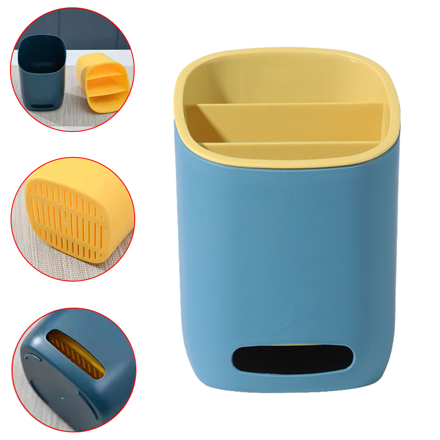 Double Layer Cutlery Storage Organizer Tableware Drainboard Drain Rack Spoon Knife Fork Kitchenware Organizer Shelf