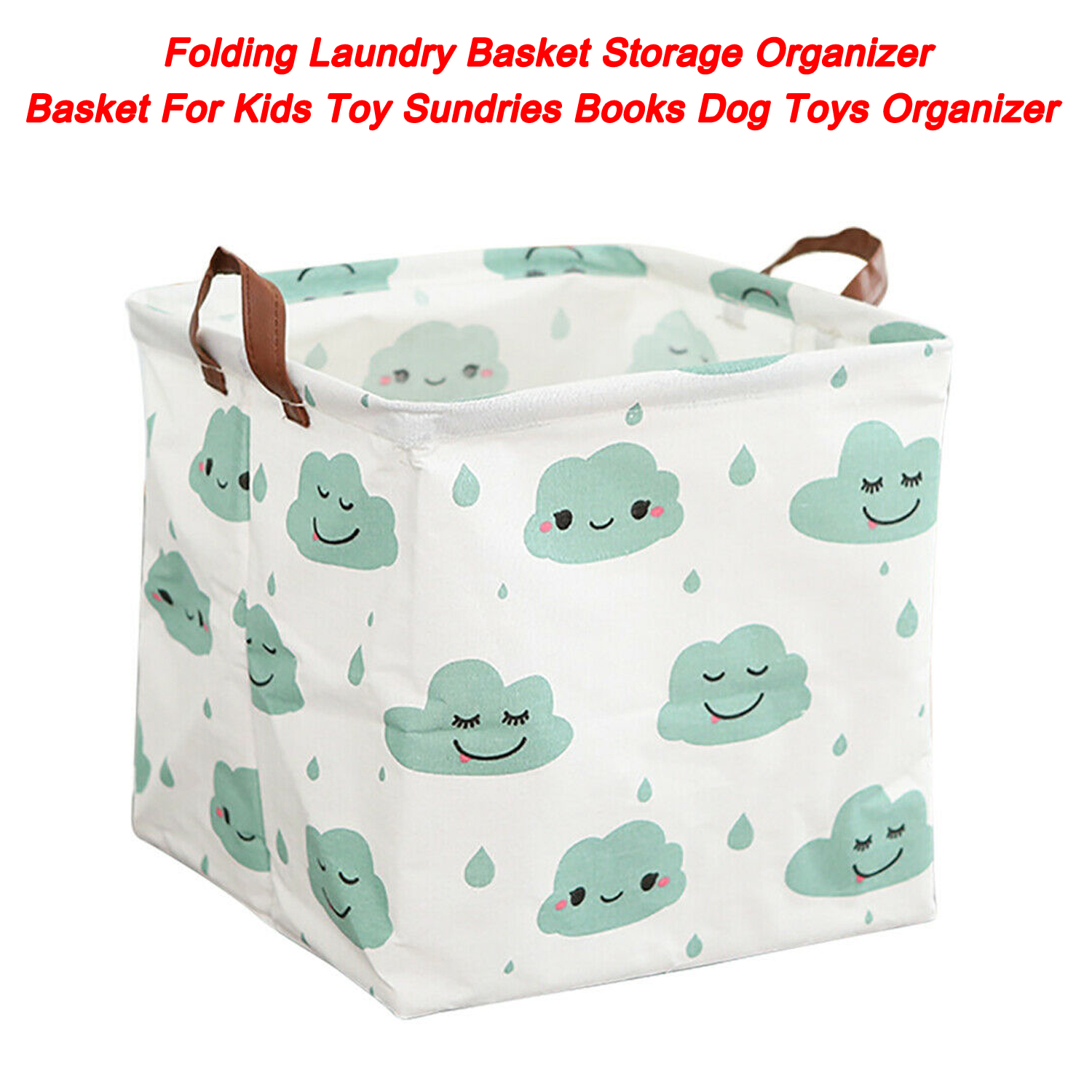 Folding Laundry Basket Storage Organizer Basket For Kids Toy Sundries Books Dog Toys Organizer