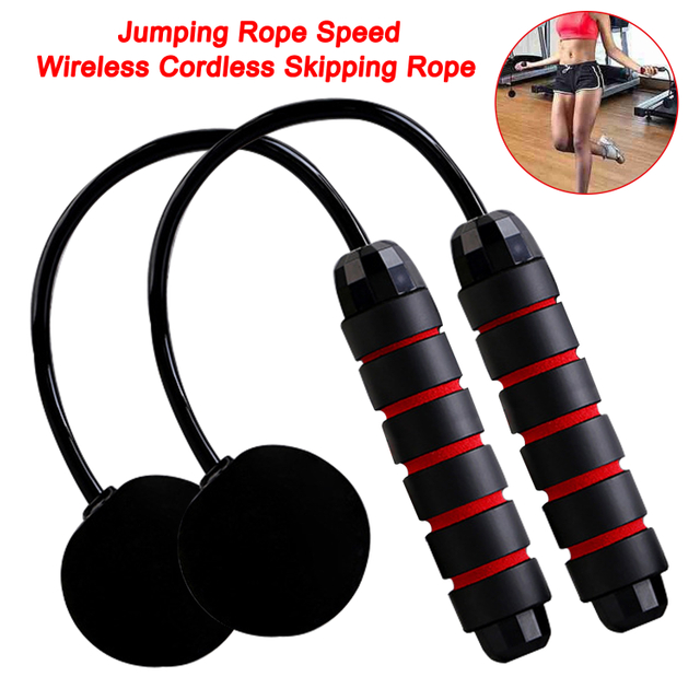 Skipping Speed Wireless Ropeless Cordless Jump Rope Without Rope For Adults & Children