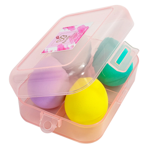 4 Makeup Sponges with 1 Storage Box