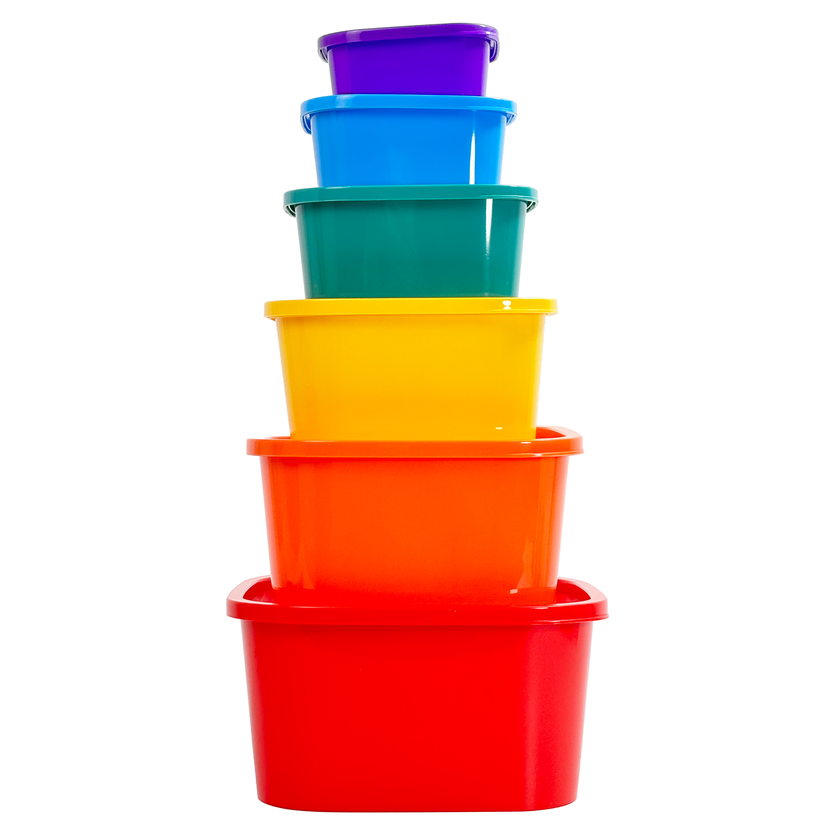 6-pcs Multi-color Mixing Salad Bowl Set