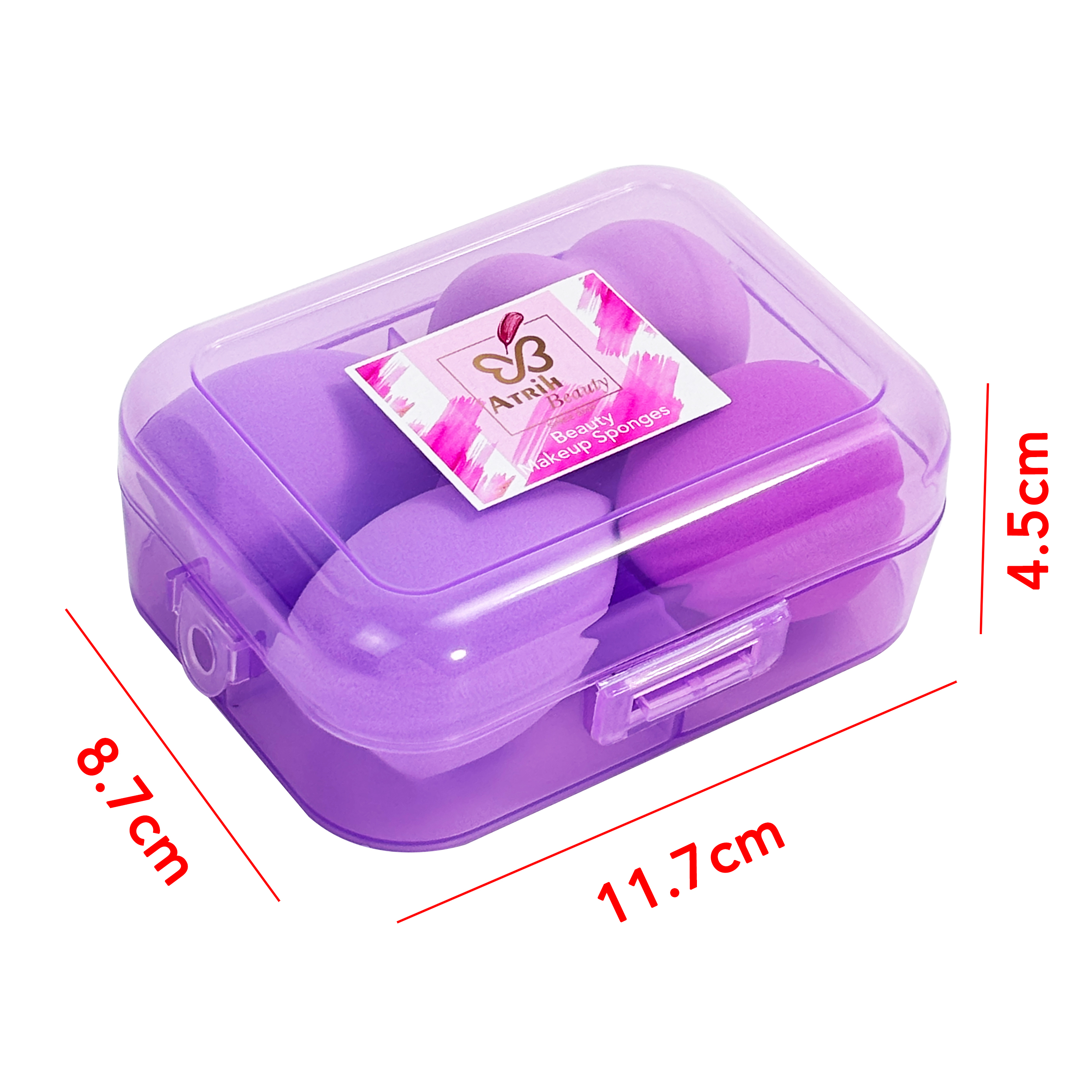 4 Makeup Sponges with 1 Storage Box