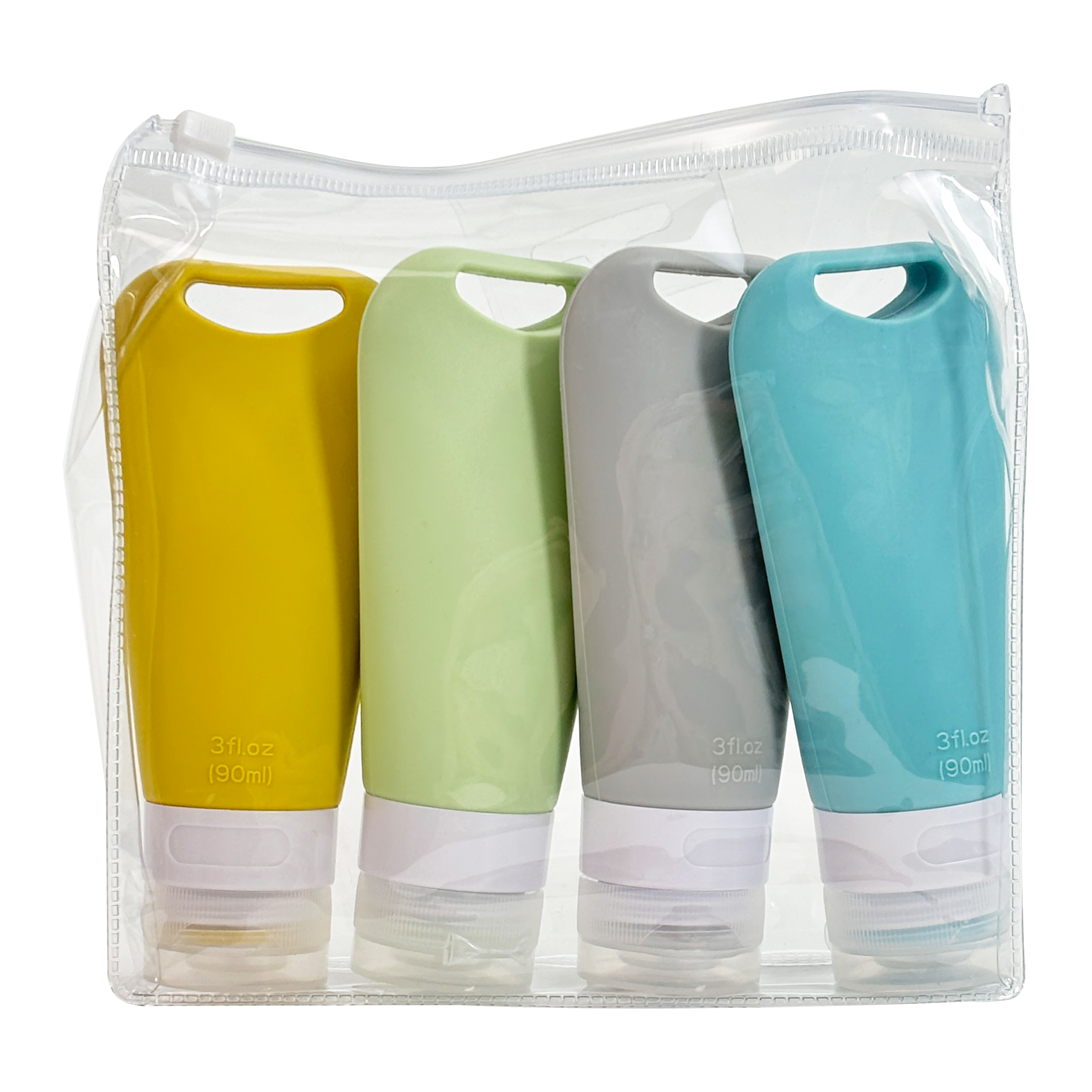 90ml 4-Piece Silicone Travel Bottles Set