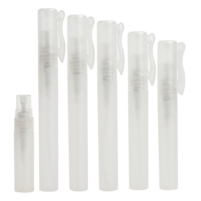 Frosted Plastic Pen-Style Perfume Spray Bottle with Clip