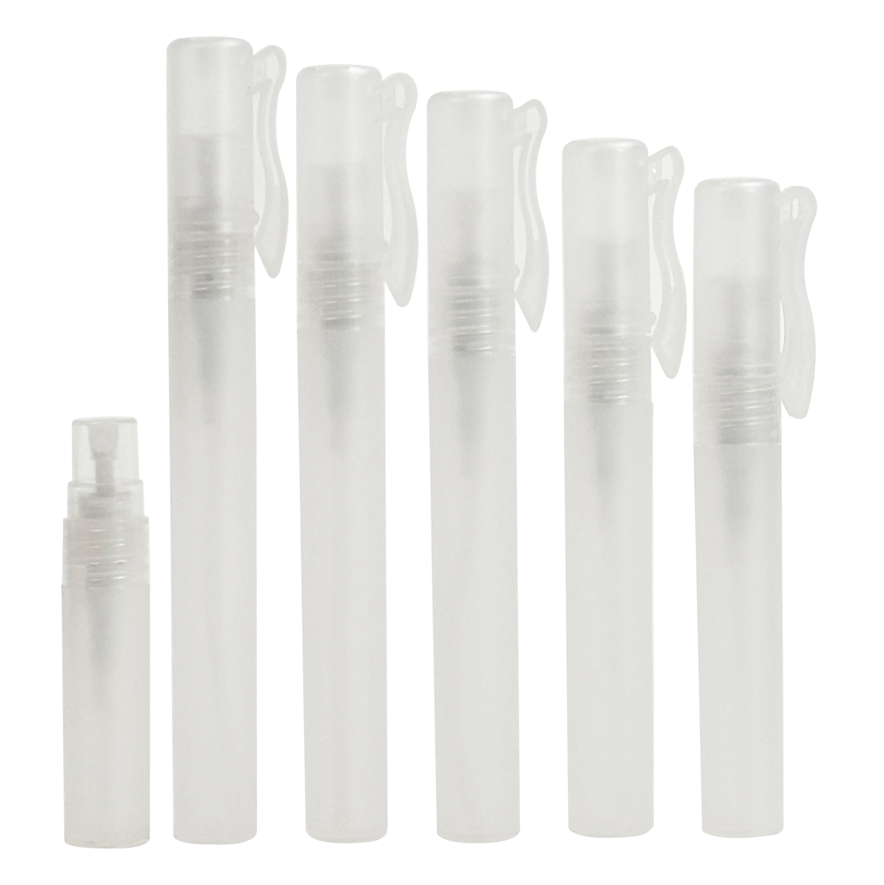 Frosted Plastic Pen-Style Perfume Spray Bottle with Clip