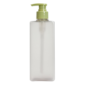 300ml Plastic Flat Square Lotion Pump Bottle