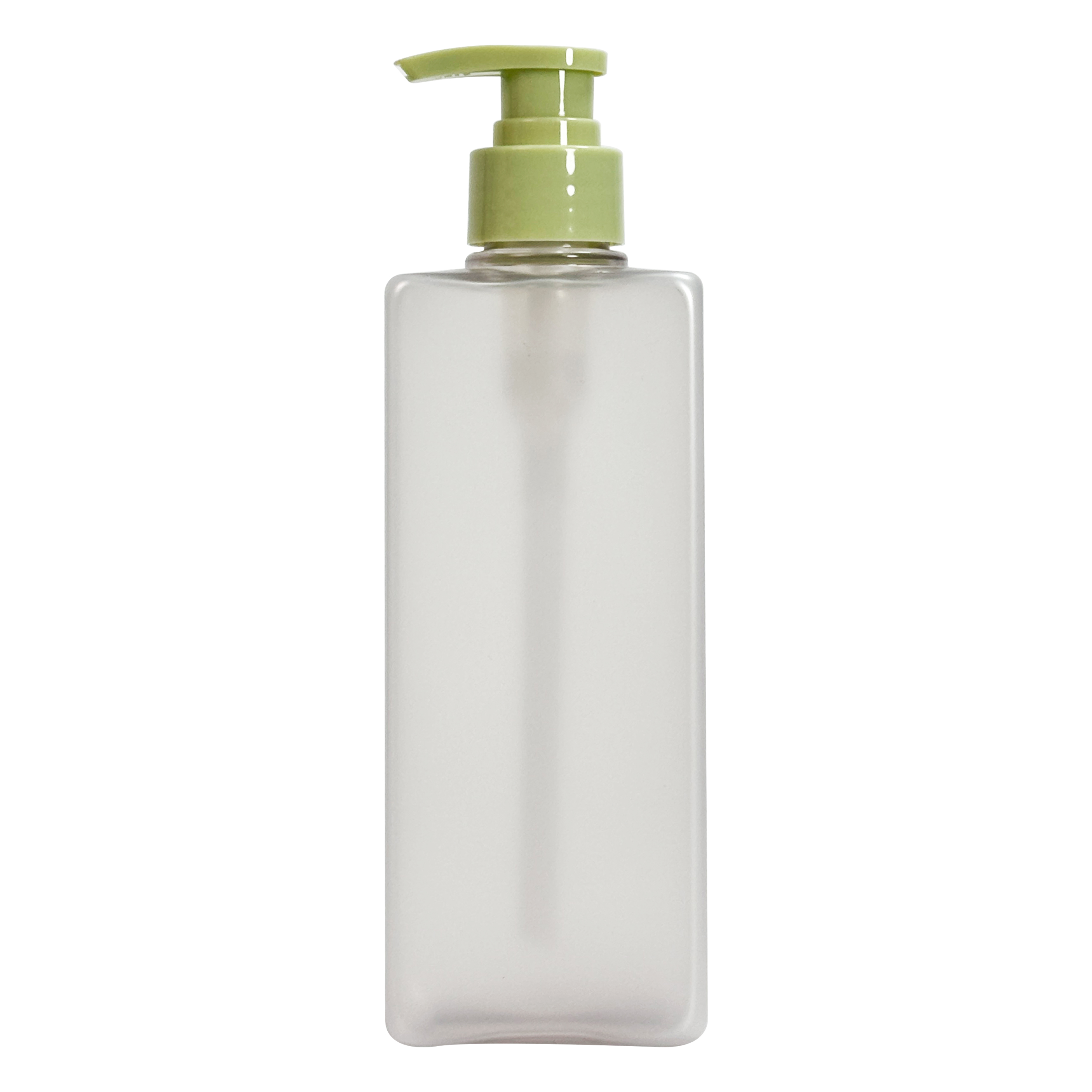 300ml Plastic Flat Square Lotion Pump Bottle