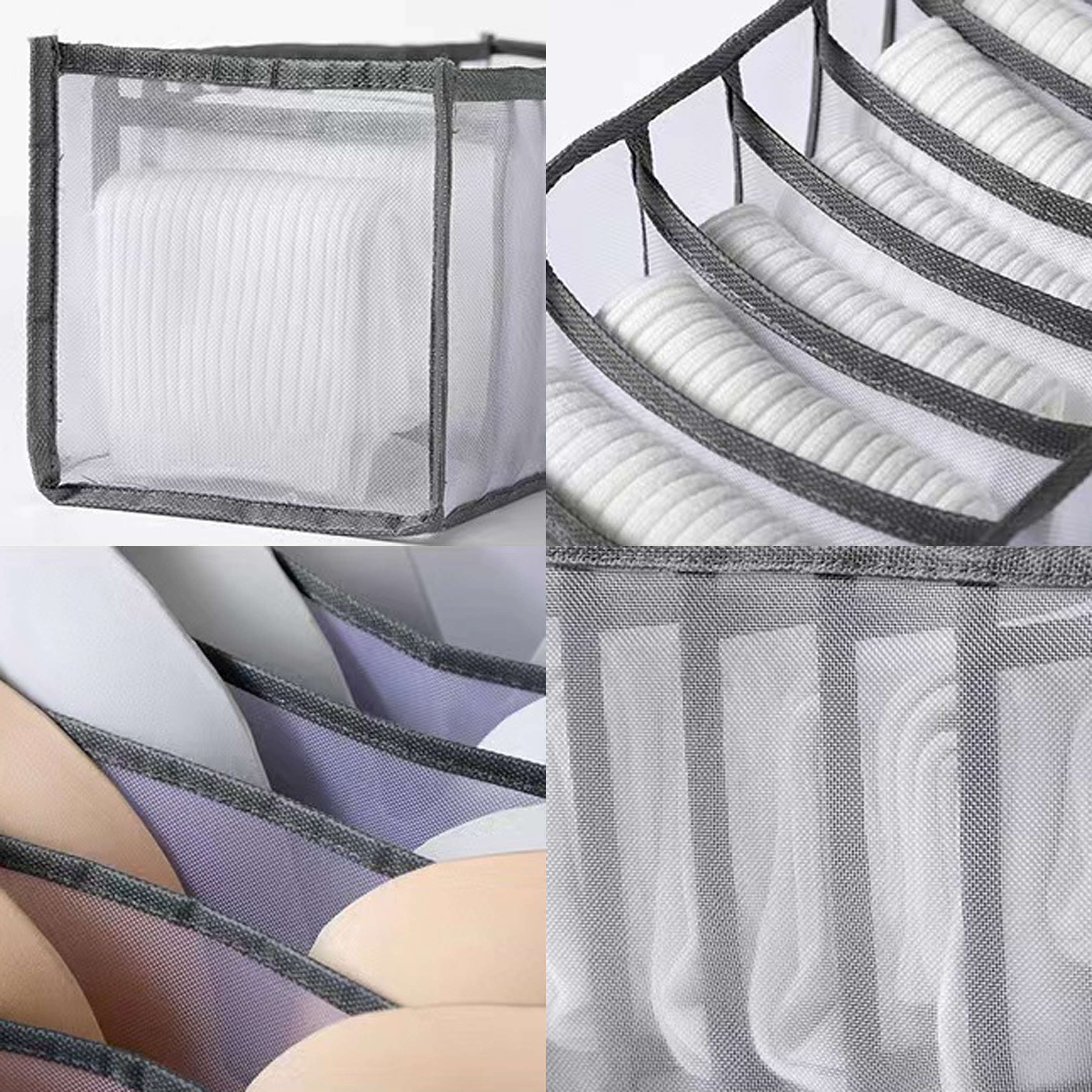 3-Piece Home Storage Bag Set for Women's Underwear