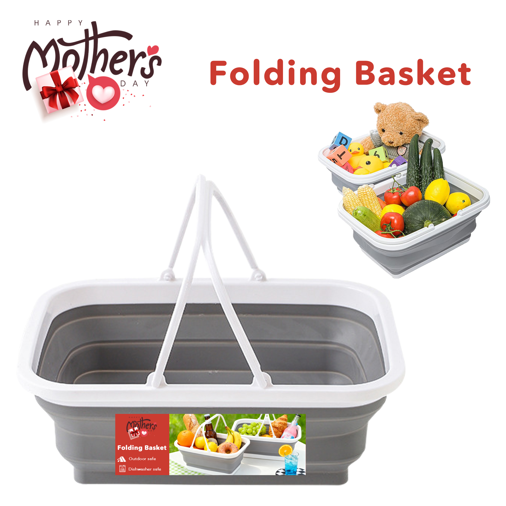 Collapsible Folding Basket Multi-purpose Foldable Storage Basket