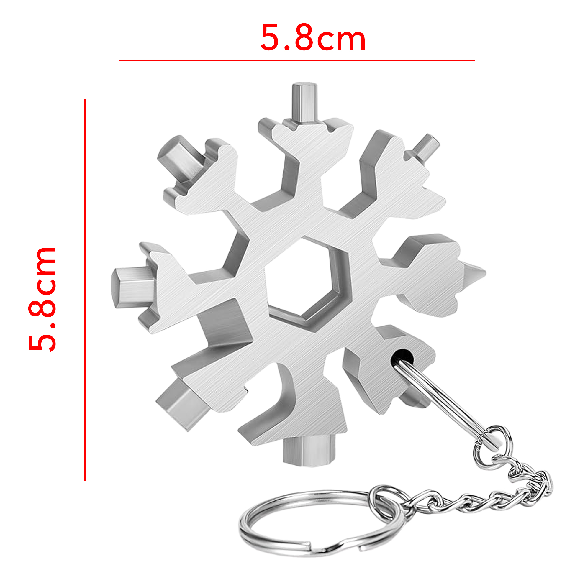 Snowflake-shaped Multi-tool Keychain