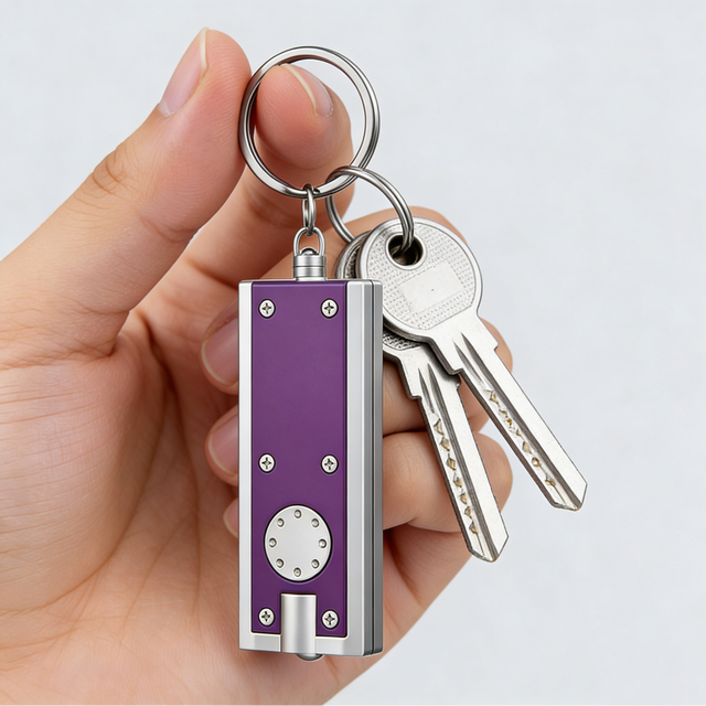 Rectangular Keychain Flashlight Multi-color Keyring Light