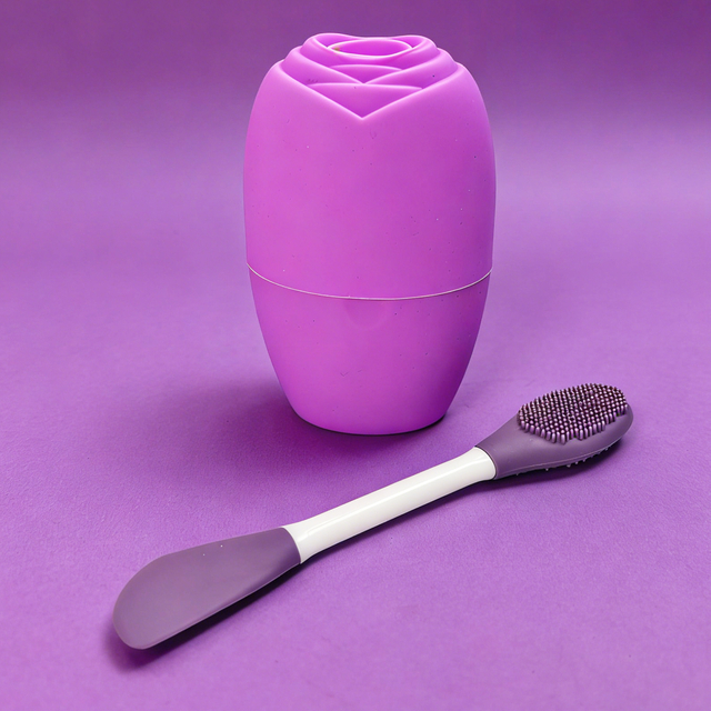 Dual-Side Cream Brush & Facial Ice Roller