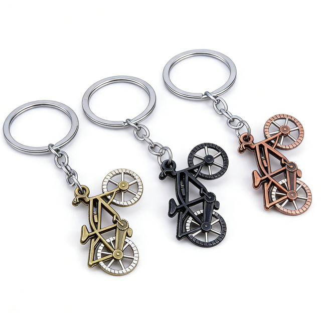 Bicycle-shaped Keychain Vintage Metal Bike Key Charm