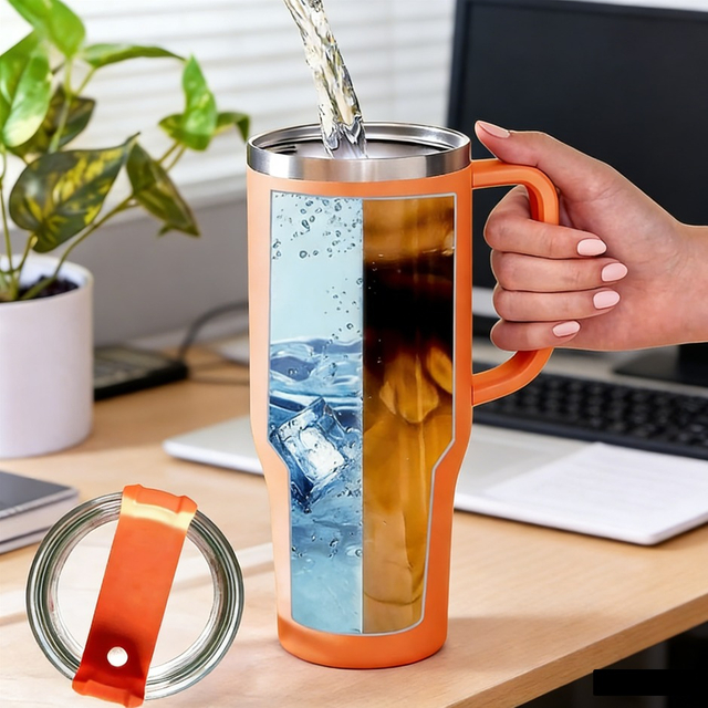 30oz Custom Logo Stainless Steel Tumbler Multi-color Insulated Handle Mug