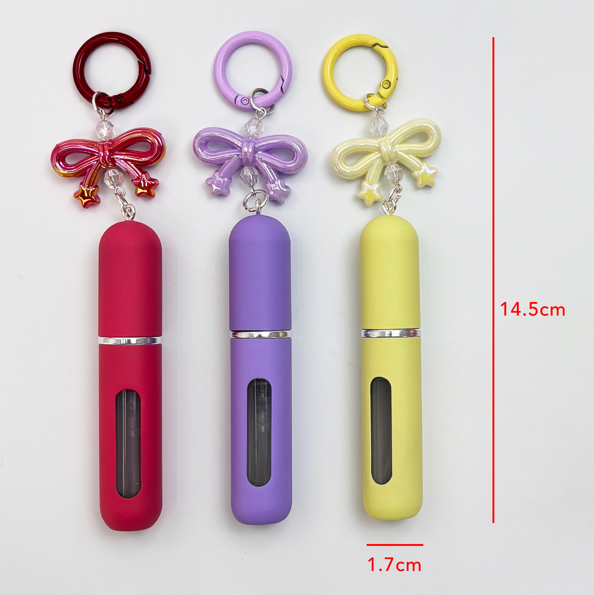 Bow Charm Perfume Atomizer Keychain