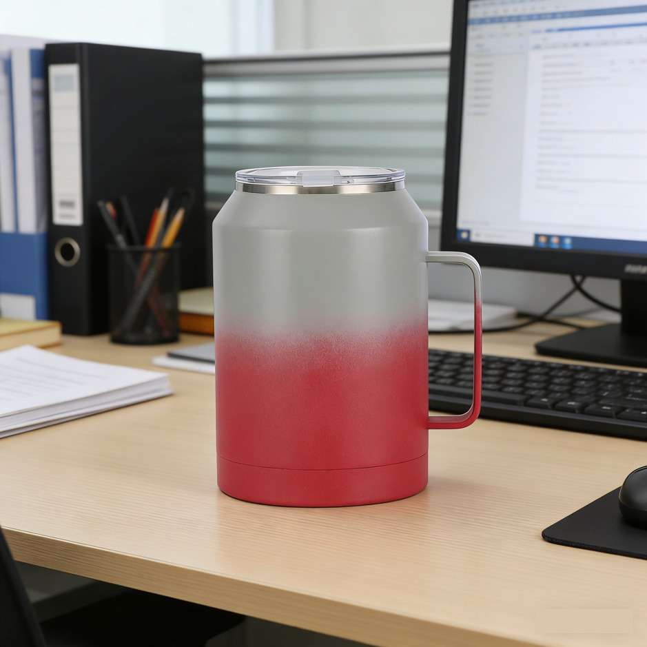40oz Insulated Can Cooler Mug Gradient Design Travel Mug
