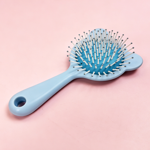Light Blue Cat Ear Cushion Hair Brush