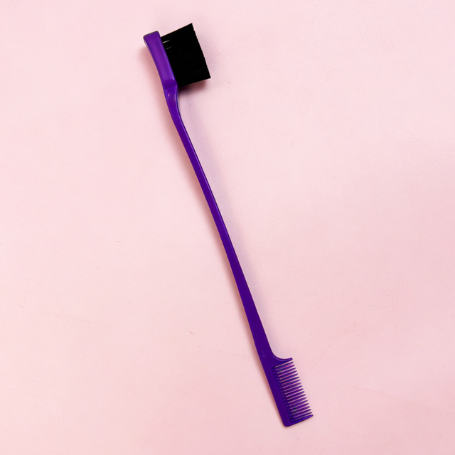 Purple Dual-Ended Edge Control Brush