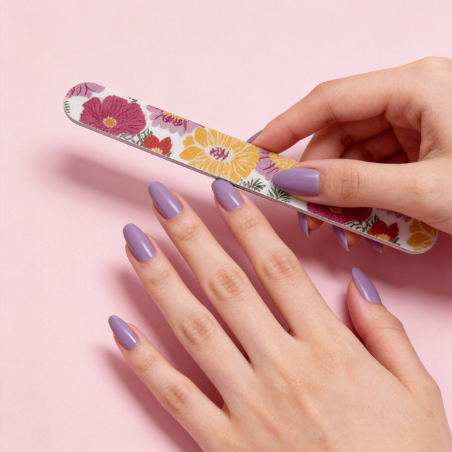 Set of 4 Floral Print Nail File