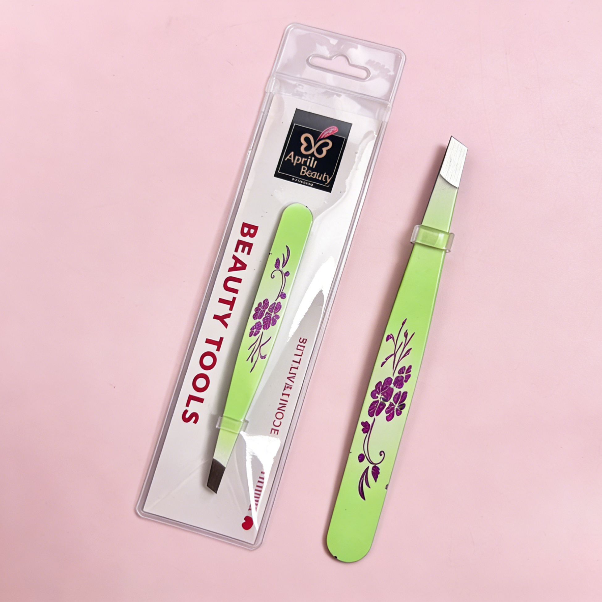 Floral Print Slant Tweezer